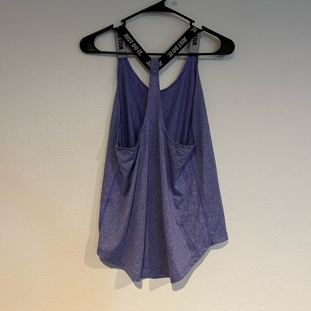 Nike Dry Fit Just Do It Elastika Racerback Tank Top Purple size Small - Picture 2 of 5